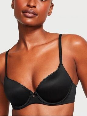 Lined Demi Bra with Scalloped Trim